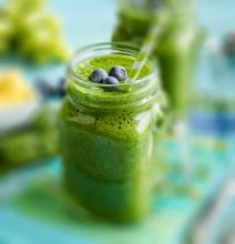 Green smoothie to represent wellbeing